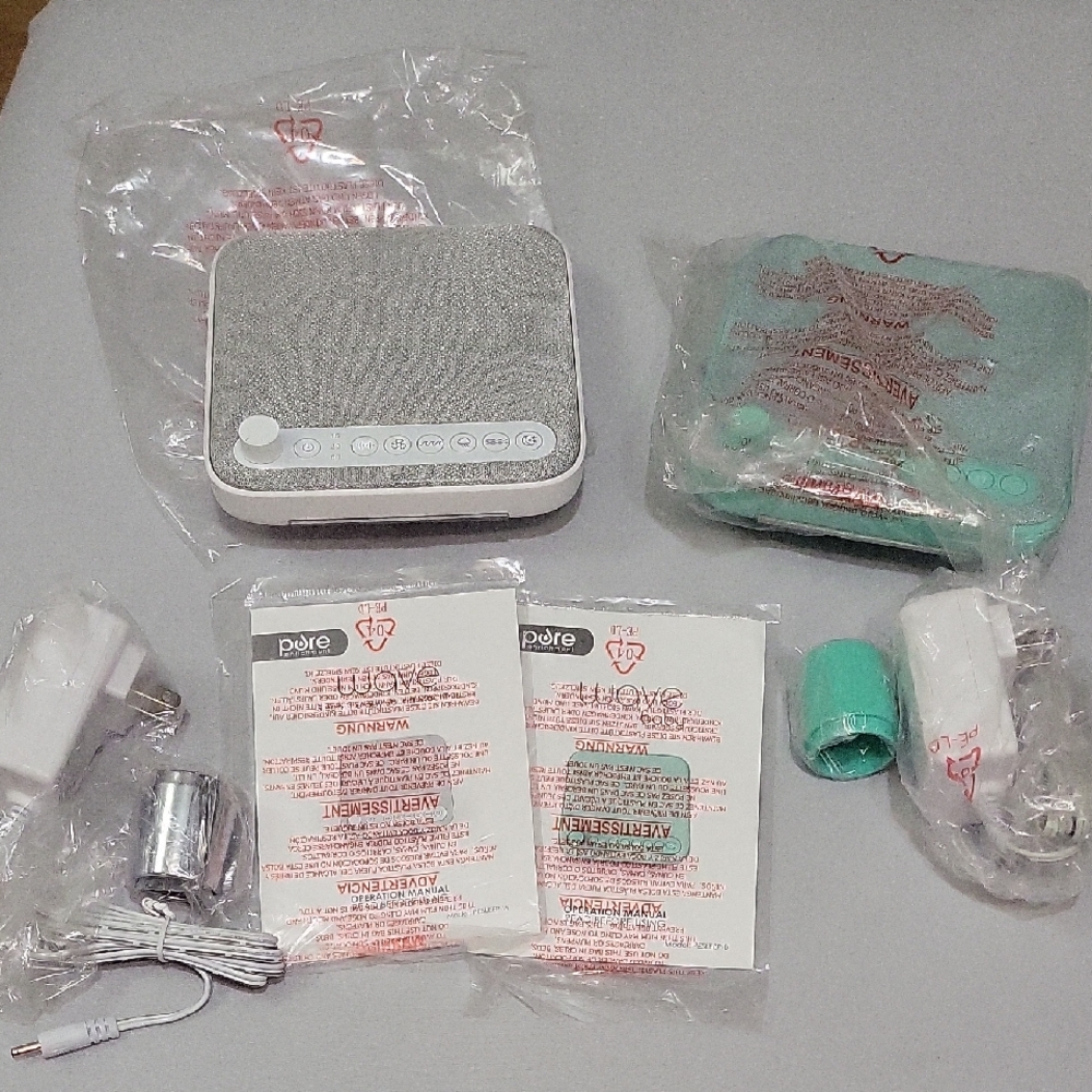 Portable White and Mint Green Personal White Noise Machine(s)